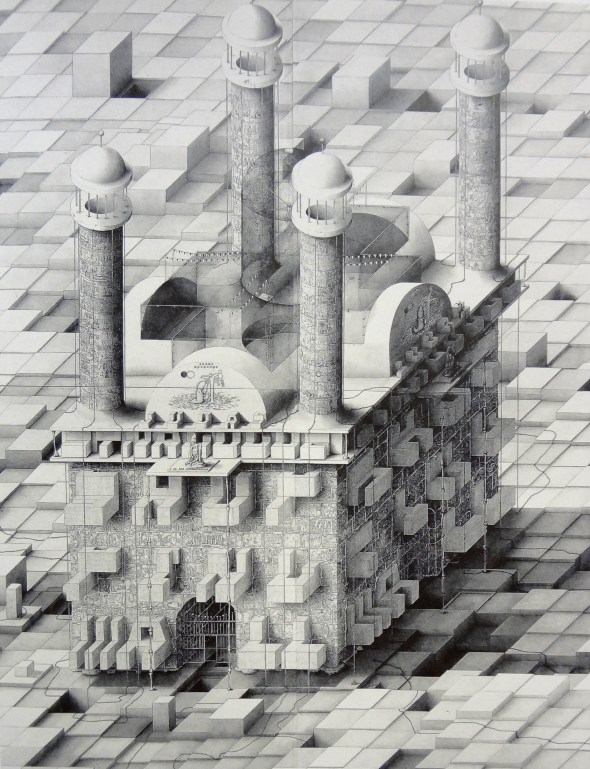 mall, 2003, pencil on four pieces of paper, MOMA